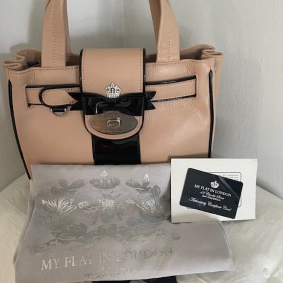 My Flat In London Debutante Tote – Nude/Black – NWT - Picture 11 of 11
